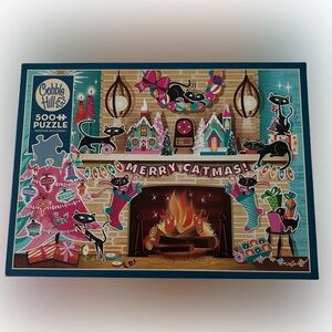 Cobble Hill Merry Catmas 500 Piece Puzzle